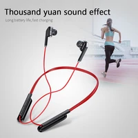 q18 wireless headset neck hanging style new sports stereo earphone dual action ring quad core four speaker headphone earplug