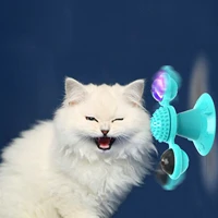 cat windmill toy funny massage rotatable cat toys with catnip led ball teeth cleaning pet products cat chew exercise