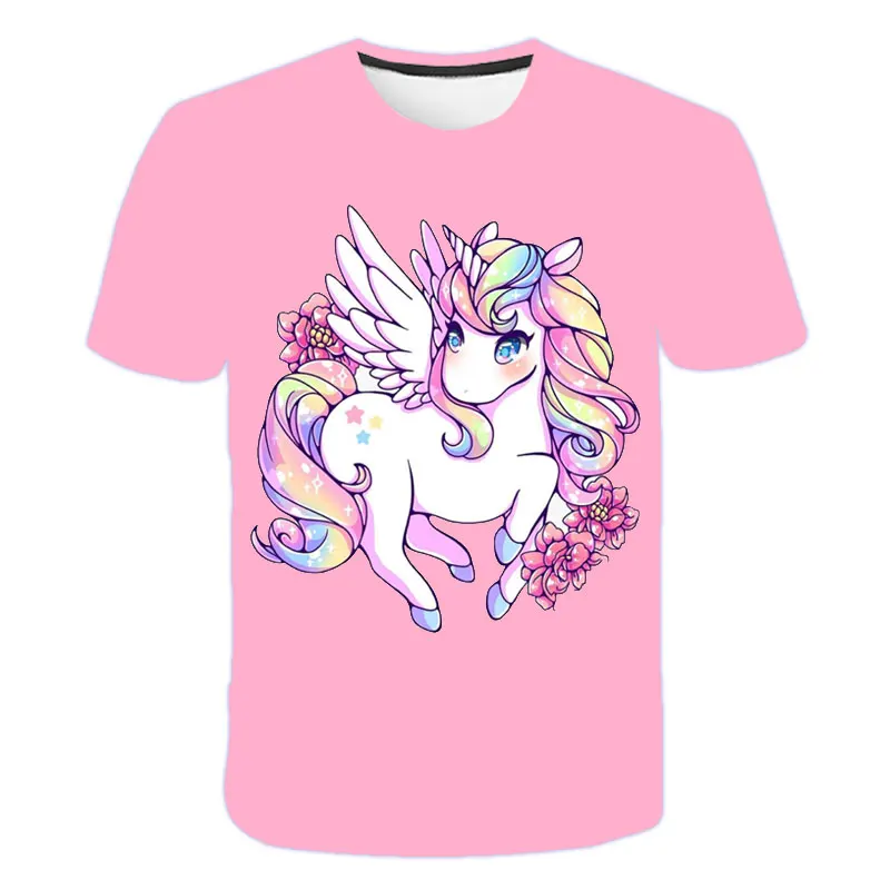 

Girls Clothes 4 to 14 Yrs New Super Zings Unicorn Color Lead Painting T Shirt Print Girls Tshirt Polyester Unicornio for Girls