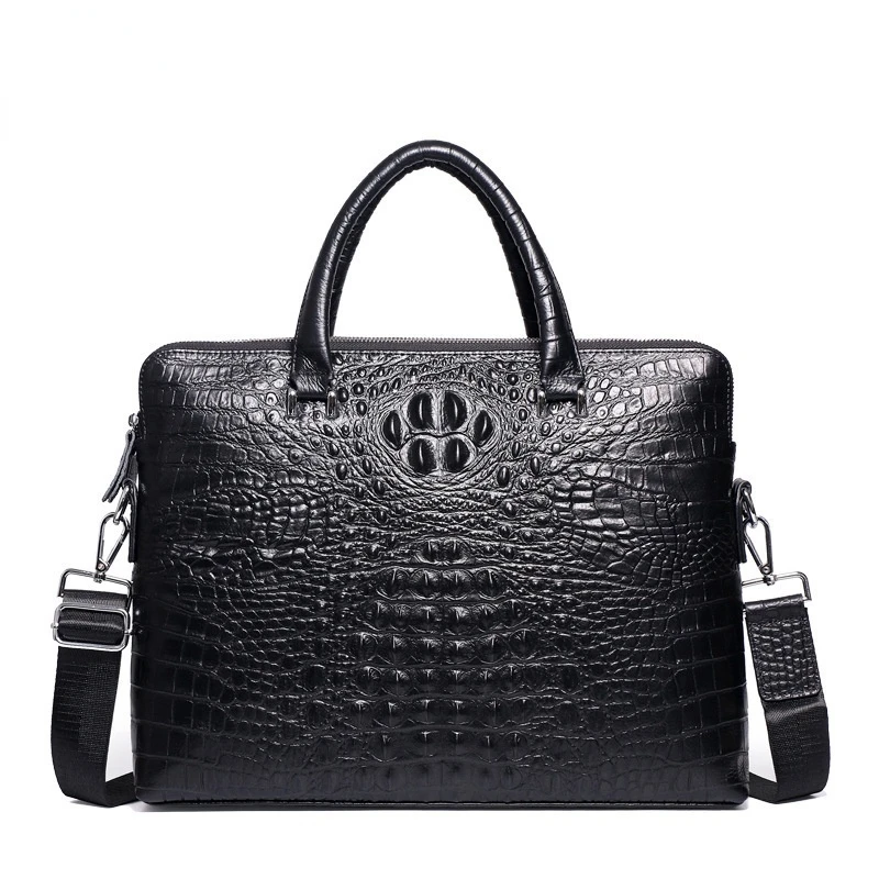 Top Layer Cowhide Men Fashion Business Briefcase Genuine Leather Luxury Computer Bag High-end Single Shoulder Crossbody Handbags