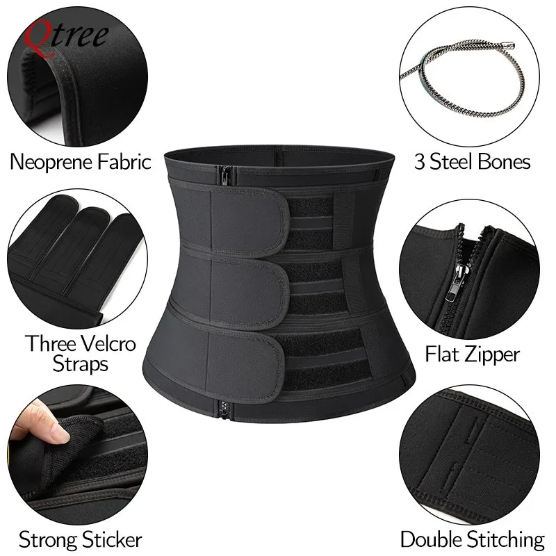Men Waist Trainer Corset Slimming Belt Weight Loss Body Shaper Abdominal Trimmer Sweat Fat Burner Belly Girdle