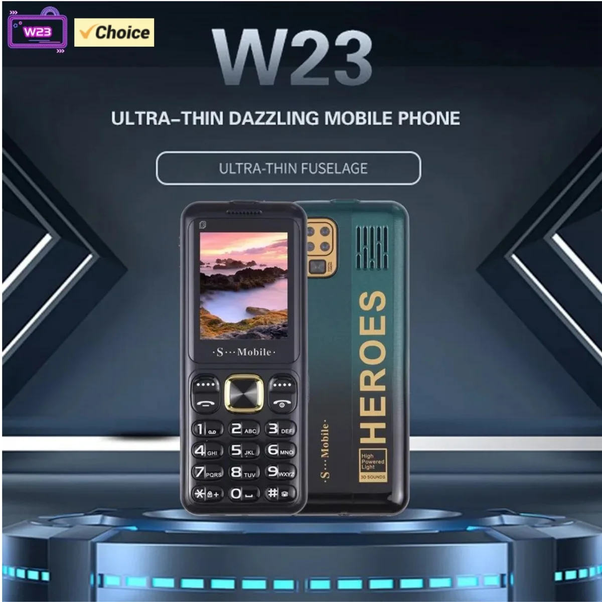 Оригинальный Клавиатурный Телефон W23 С Тремя SIM-картами Новинка Мобильная