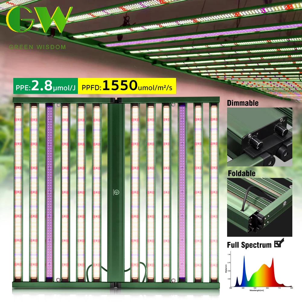 Светодиодный светильник для выращивания растений 1100 Вт складной LM281B полный