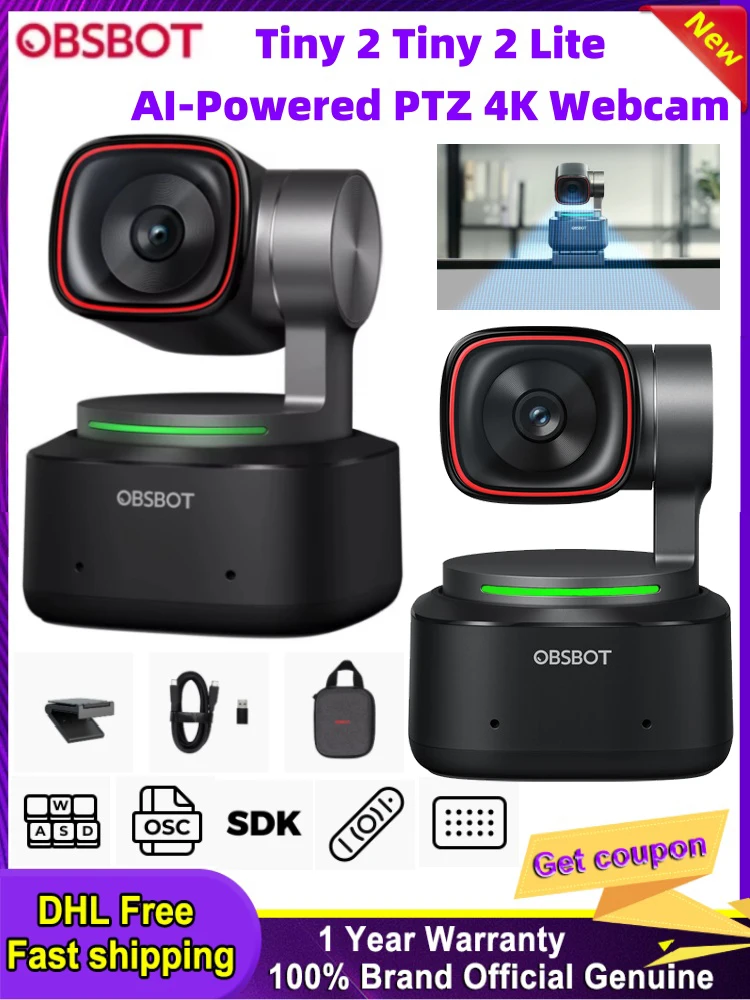 ACCSOON OBSBOT Tiny 2 вебкамера | AliExpress