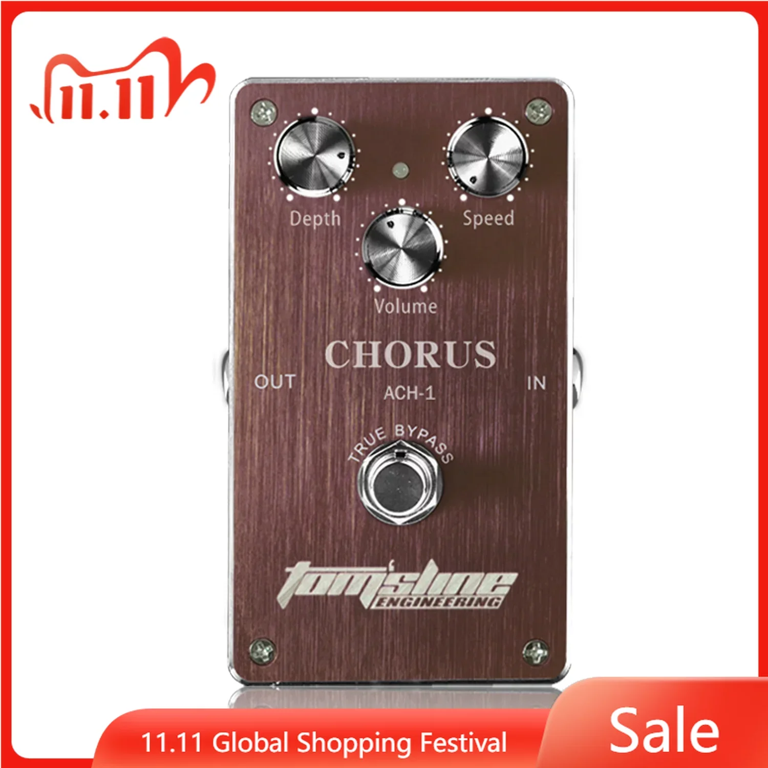 

AROMA ACH-1 Guitar Effect Pedal Analog Chorus Premium Effect Pedal Low Noise True Bypass Guitar Parts & Accessories