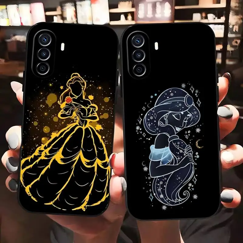 

Disney Princess Phone Case For Huawei P50 P40 Pro P30 P10 P20 Plus Lite Psmart 2020 Y6 Y5 2019 Y8s Design Back Cover