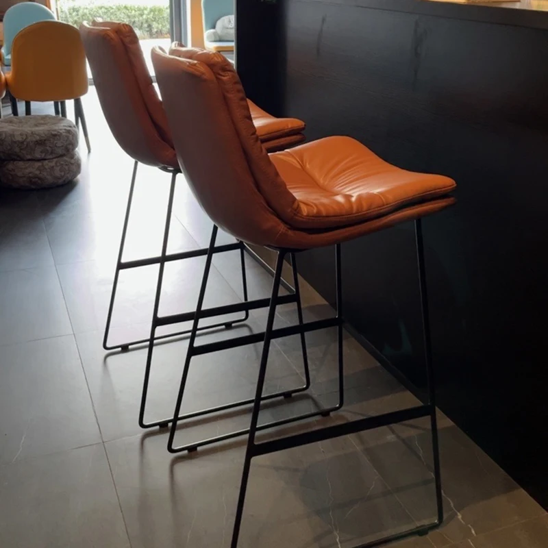 

Reception Desk Office Bar Chairs Dining Nordic Modern Restaurant High Bar Chairs Luxury Kitchen Chaise De Bar Furniture WK
