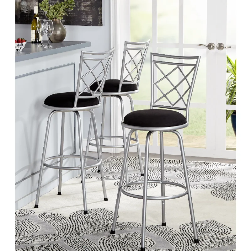

TMS Avery Adjustable-Height Bar Stool, Multiple Colors, Set of 3 Bar Chairs