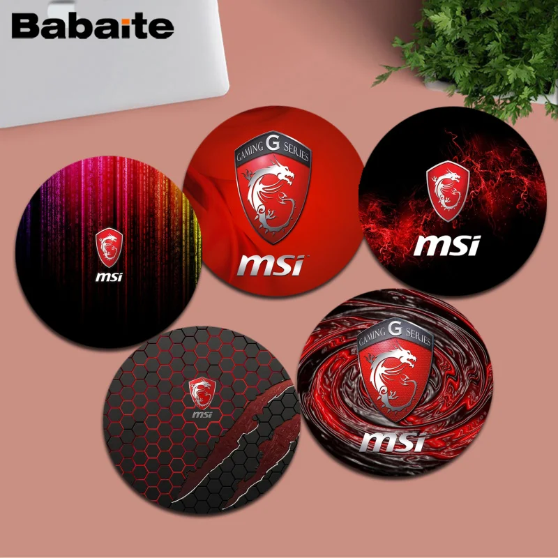 

MSI Mousepad INS Tide Round Keyboard Mat Table Mat Students Cabinet Gamer Desktop Mousepad Cup Mats Deskpad Home Decor