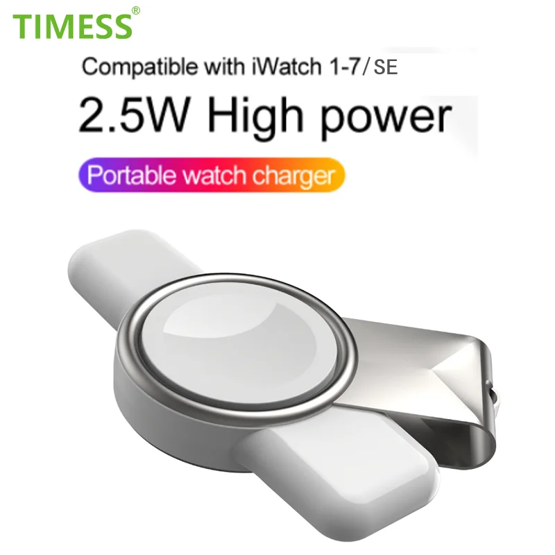 t304 qi magnetic charger for apple watch 7 6 5 4 se portable fast 2 in 1 wireless charging dock station for iwatch series se7 1 free global shipping