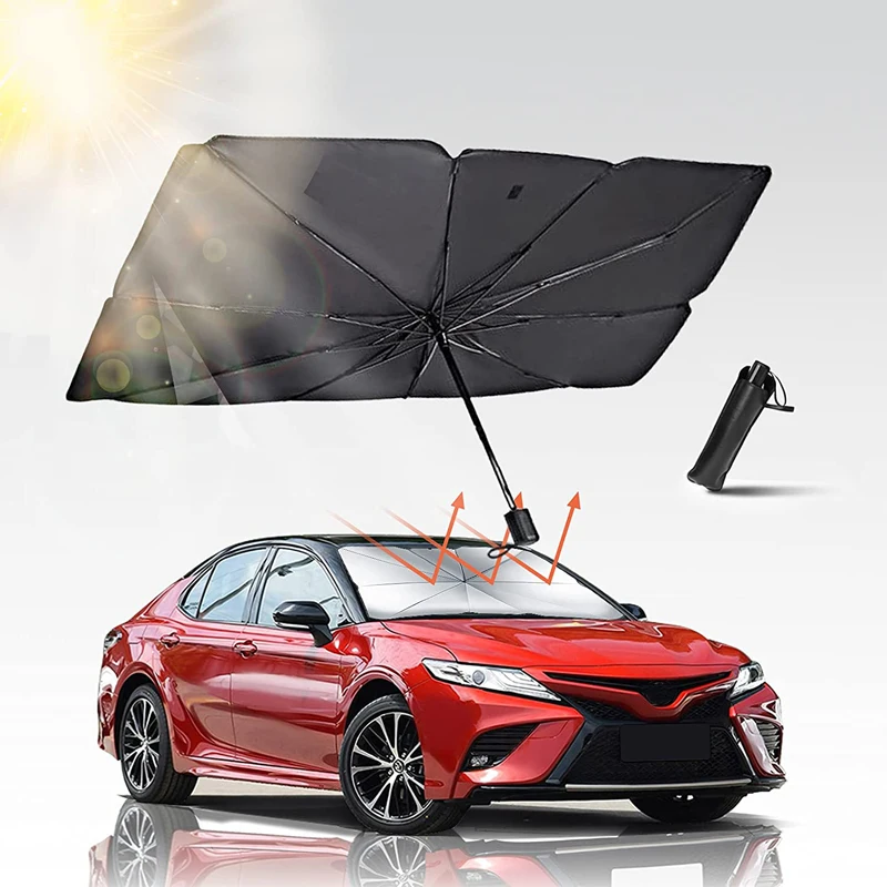 

Автомобильный зонт от солнца, автомобильный солнцезащитный зонт, зонт от солнца, складной зонт для летнего автомобильного сиденья, теплоизоляция для автомобильных аксессуаров