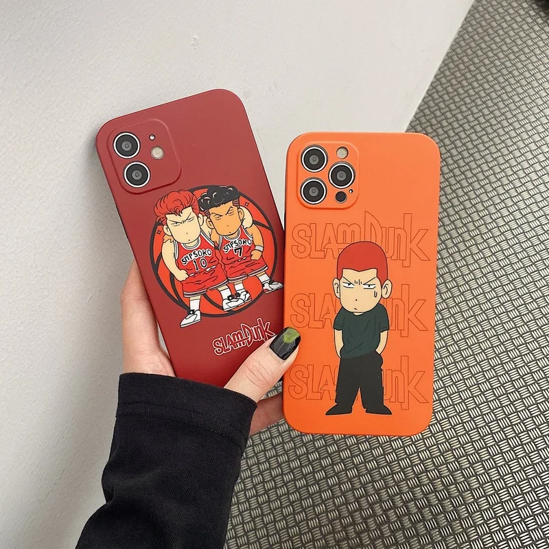

Anime Slam Dunk Sakuragi Hanamichi Ryota Miyagi Phone Case Cover for IPhone 7 8 Plus 11 12 13 Pro X XR XS Max Shockproof Case