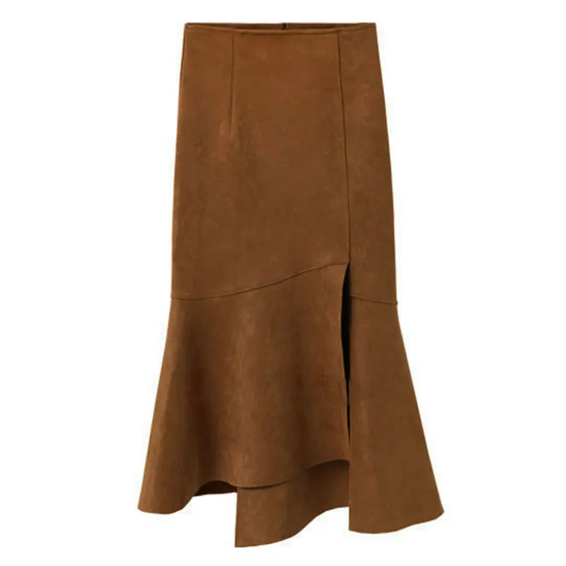 Юбка-годе женская с высокой талией элегантная облегающая длинная офисная юбка