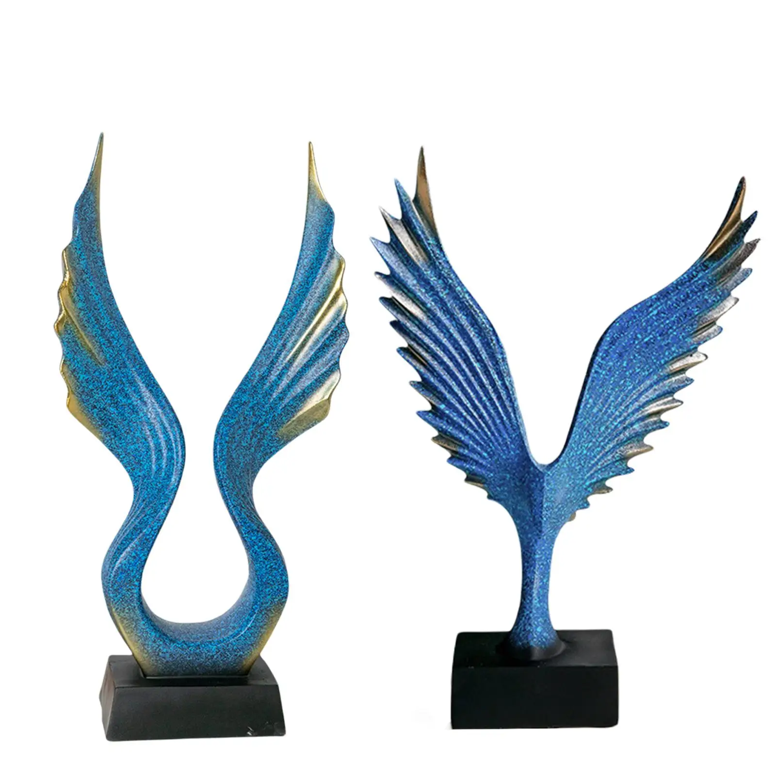 

Resin Statue Bird Sculptures Art Crafts Decoration Office Wing Figurines