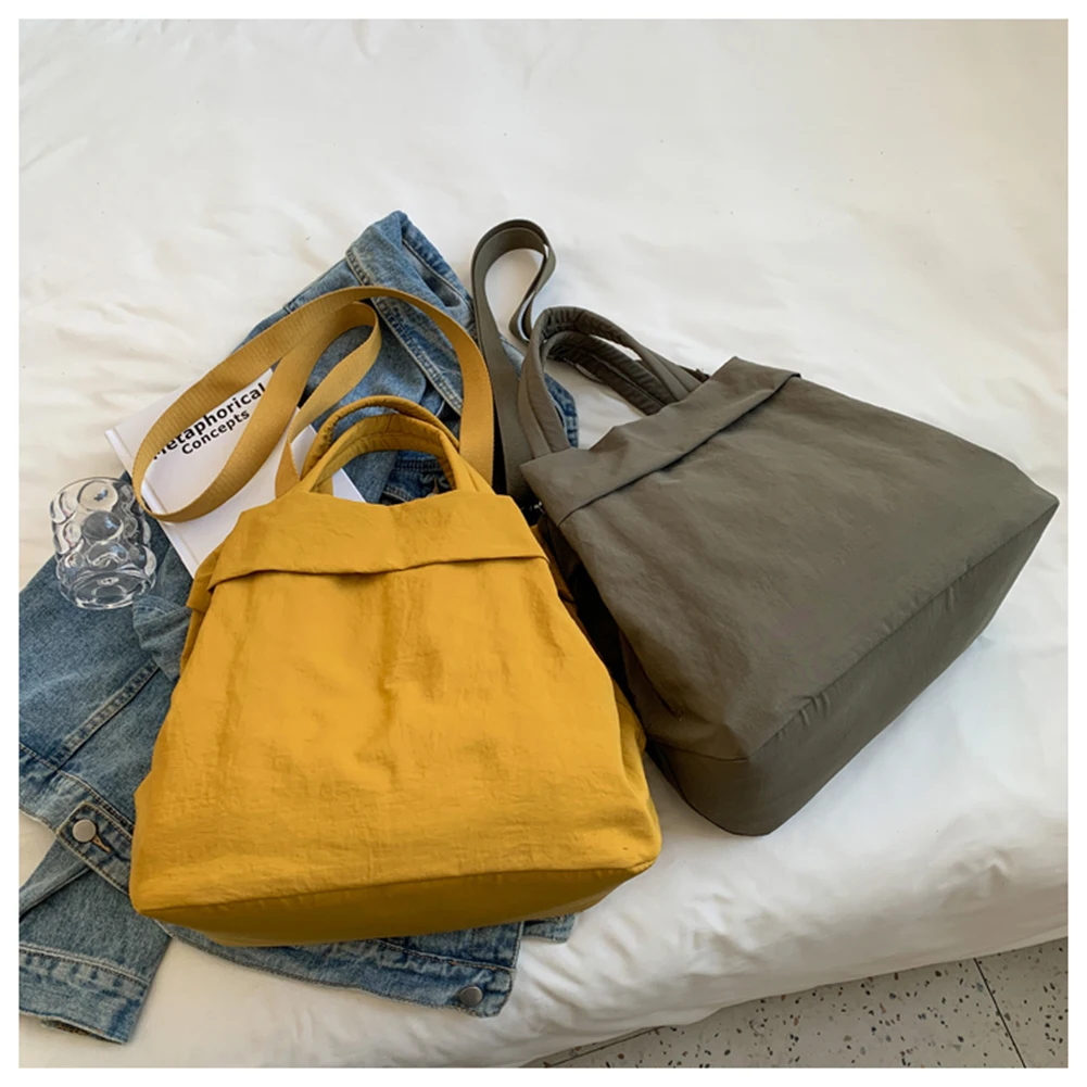 

Женская водонепроницаемая нейлоновая вместительная сумка через плечо, Женская Холщовая Сумка-тоут, сумки для покупок, сумки через плечо дл...