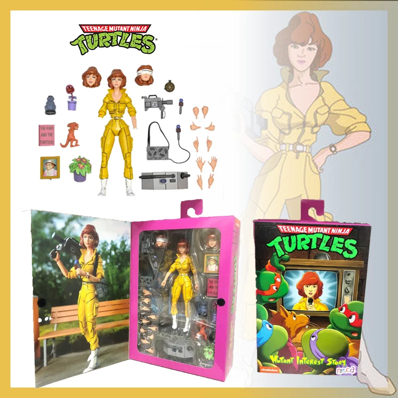 

Original Neca 54233 Teenage Mutant Ninja Turtles Action Figure Female Journalists Anime April O'Neil Tmnt Doll Figures Gift Toys