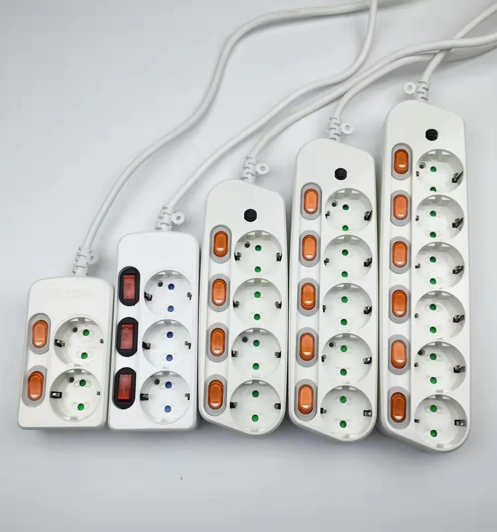 Удлинитель питания 10/16 А с защитой от перегрузки адаптер для штепсельной вилки