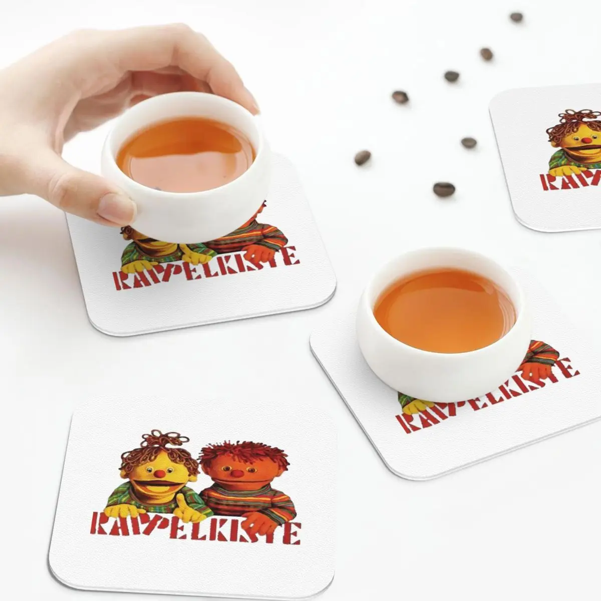 Ratz Und Rube Rappelkiste Подставки Кухонные салфетки Нескользящие изоляционные коврики для чашек Кофейные коврики для декора Домашняя посуда Подушечки Набор из 4 шт. (art.: 3920d21414465) - 3920d21414465