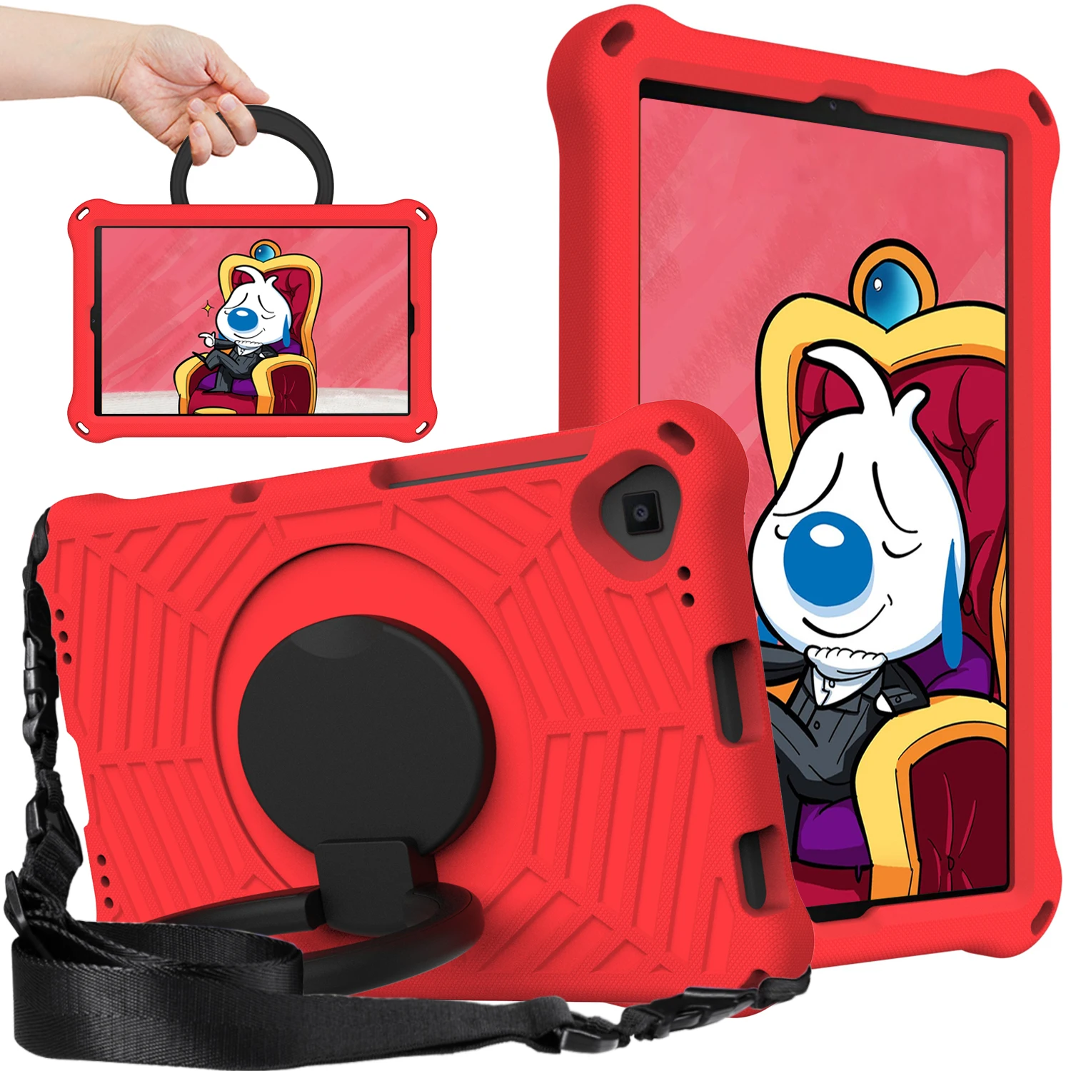 

Case for Xiaomi Mi Pad 4 Plus 10.1 Inch with Rotate Kickstand Baldric Kids Cover for Mipad 4 Plus / Mipad4 10.1 Tablet Funda