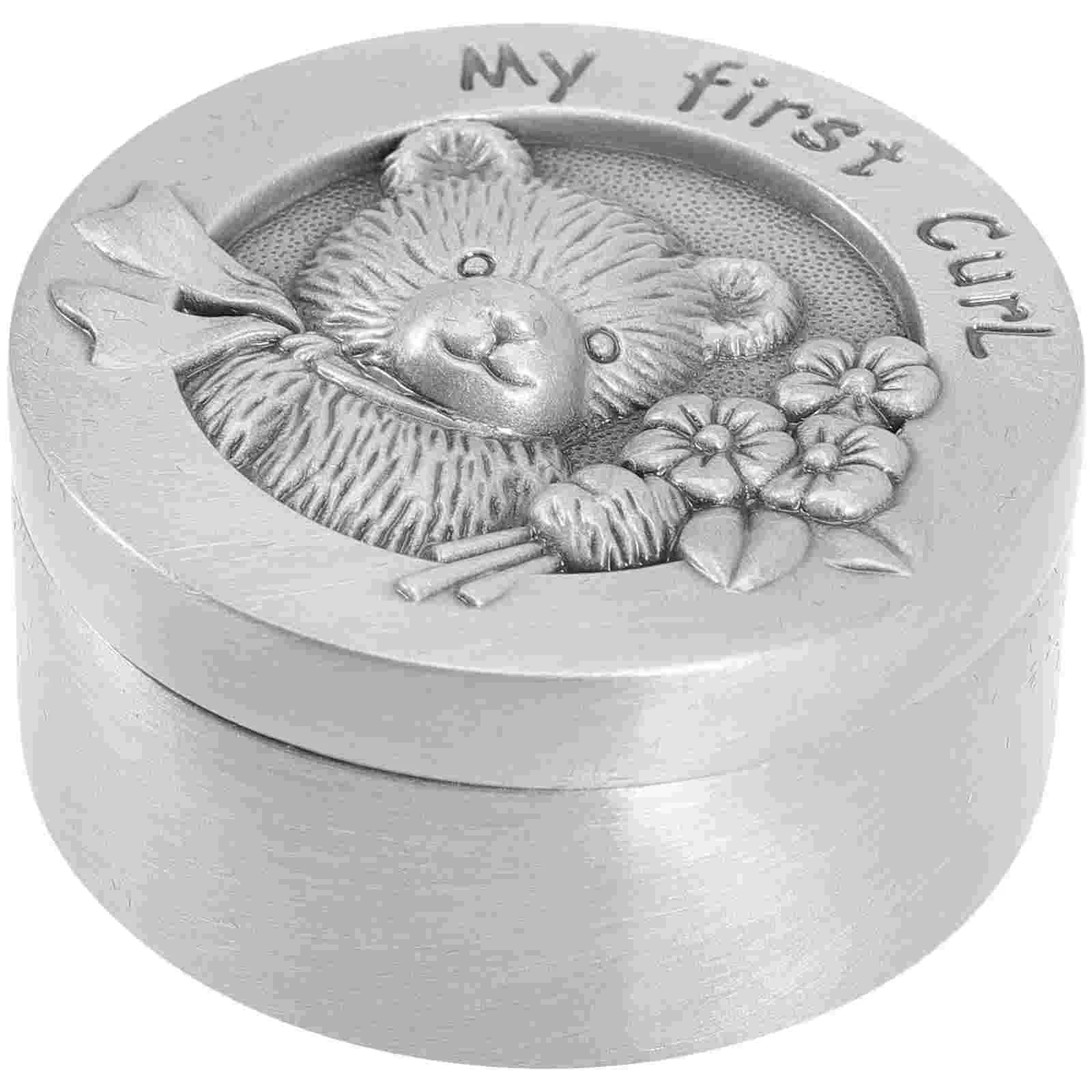 

Infant Fetal Hair Box Metal Baby Keepsake Curl Box Baby Curl Storage Box for Kids