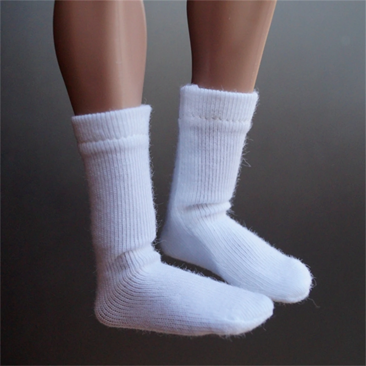 Chaussettes de sport blanches soldat  modèle pour poupée de figurine masculine et féminine de 12