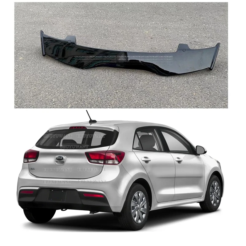 

Hatchback Universal Rear Wing For For KIA Rio LX IVT 2020 ABS Plastic Carbon Fiber Look Accessories Roof Rear Wing Lip Spoiler