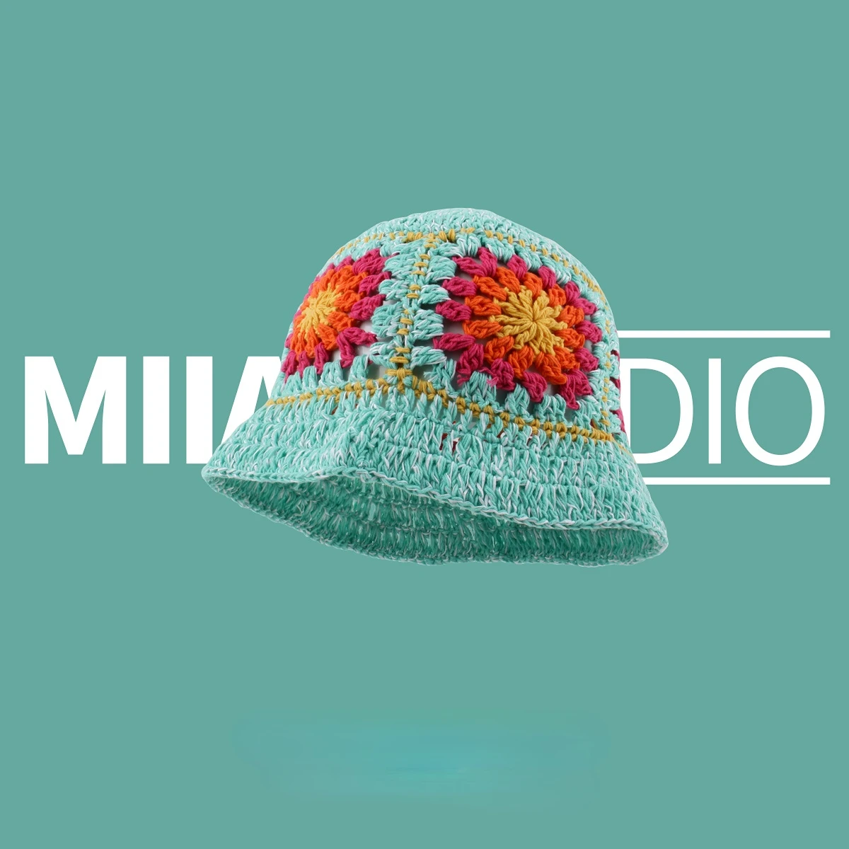 

INS Hollow Flower Knit Bucket Hat For Women Handmade Crochet Contrast Matching Basin Hat Seasons Bob Panama Fisherman Hat Gorro