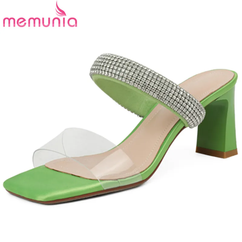 

MEMUNIA 2022 новые лаконичные туфли на плоской подошве и платформе из микрофибры однотонные современные женские повседневные Тапочки