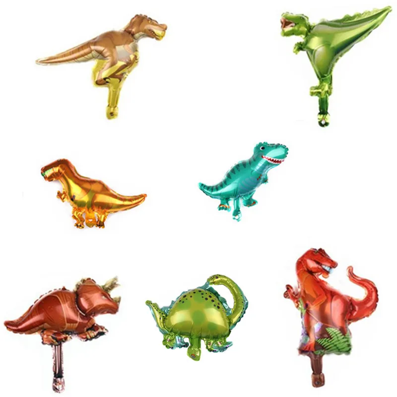 

2PCS Dinosaur Foil Balloons Dragon Birthday Party Decor Kids Boys Toys Air Globos Baby Shower Cartoon Metallic Effect Balloons