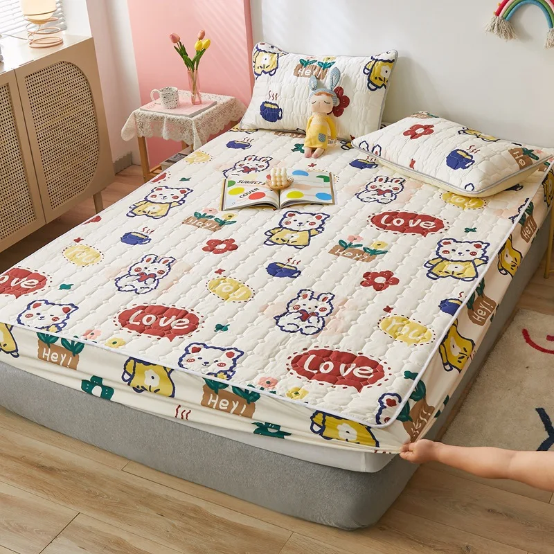 

Высококачественный стеганый чехол для матраса, противоскользящая Пылезащитная простыня для кровати, 1 шт.