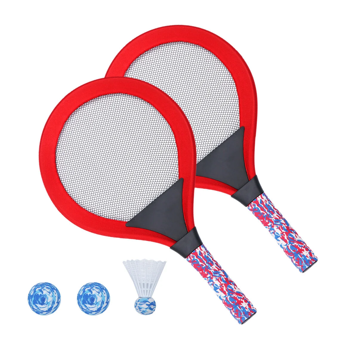 

1 Set Beach Tennis Racket Paddle Game Set Children Badminton Set Tennis Racquet Play Game Beach Toys ( Red )