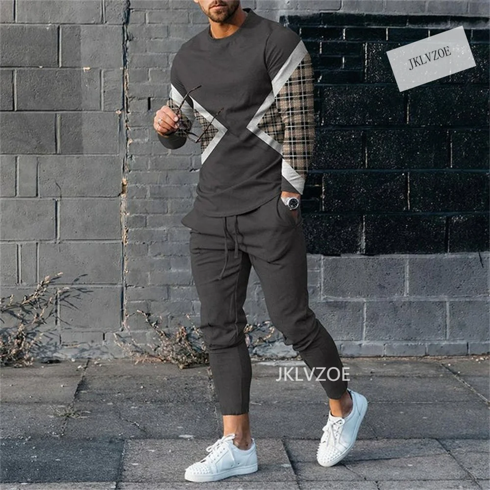 

Men's Tracksuit For Men 2 Piece Outfit Long Sleeve Trousers Set Men Clothing Jogger Suit Streetwear Male Oversized Clothing set