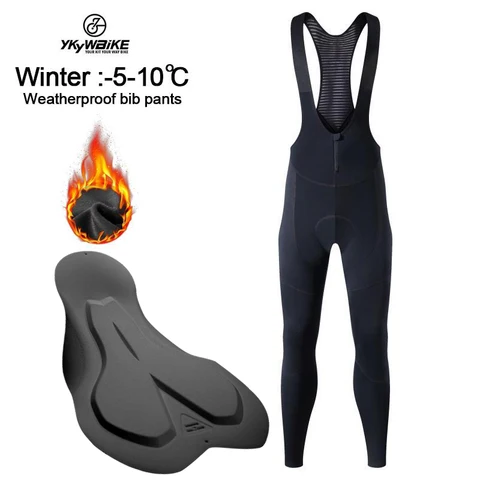 Ykywbike erkekler kış termal polar bisiklet biber tays dağ bisikleti ykk fermuar bisiklet pantolon pro team jel yastıklı mtb uzun pantolon