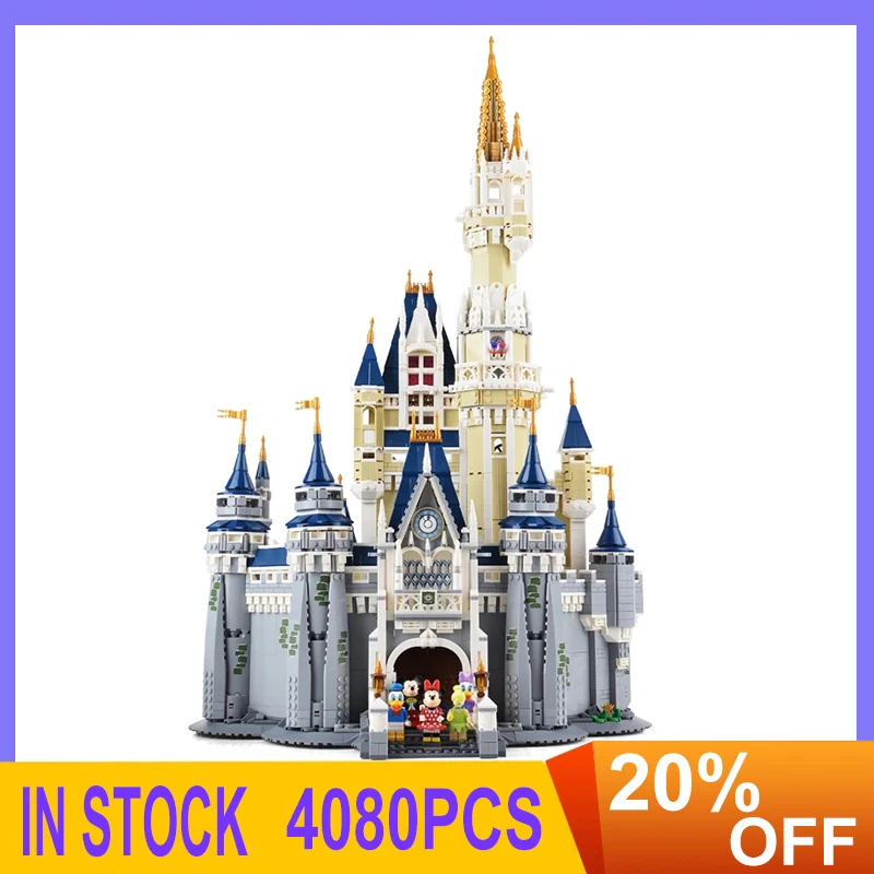 

4080pcs Disney Castle Model Set Building Blocks Bricks Educational Puzzle Toy Birthday Gifts For Girls