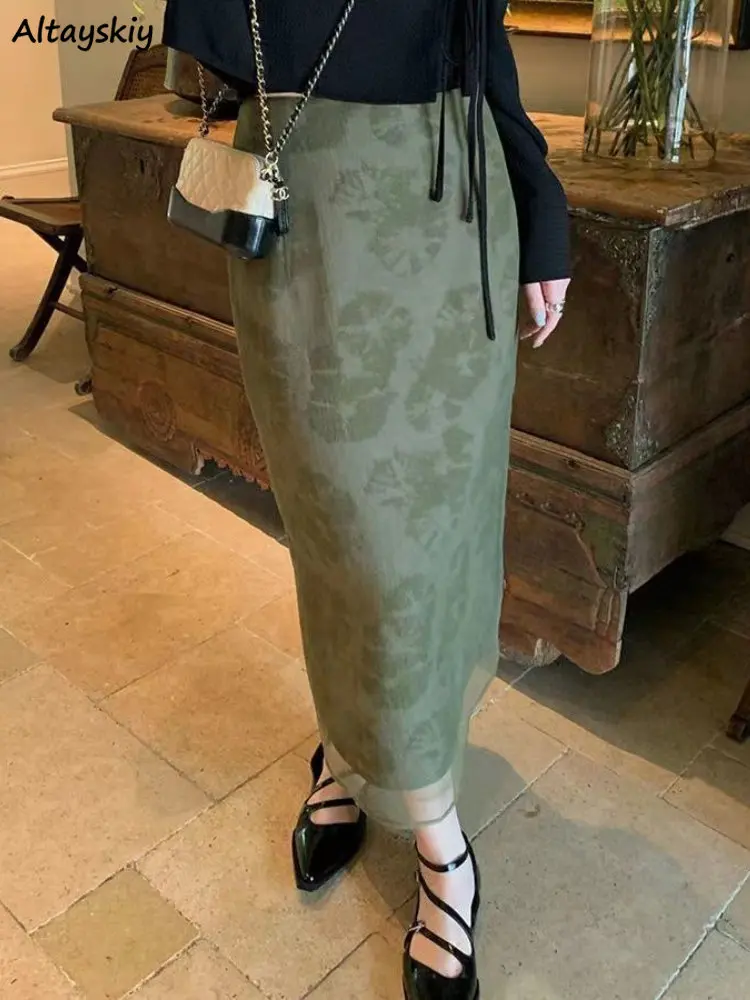 

Юбка-миди Женская в китайском стиле