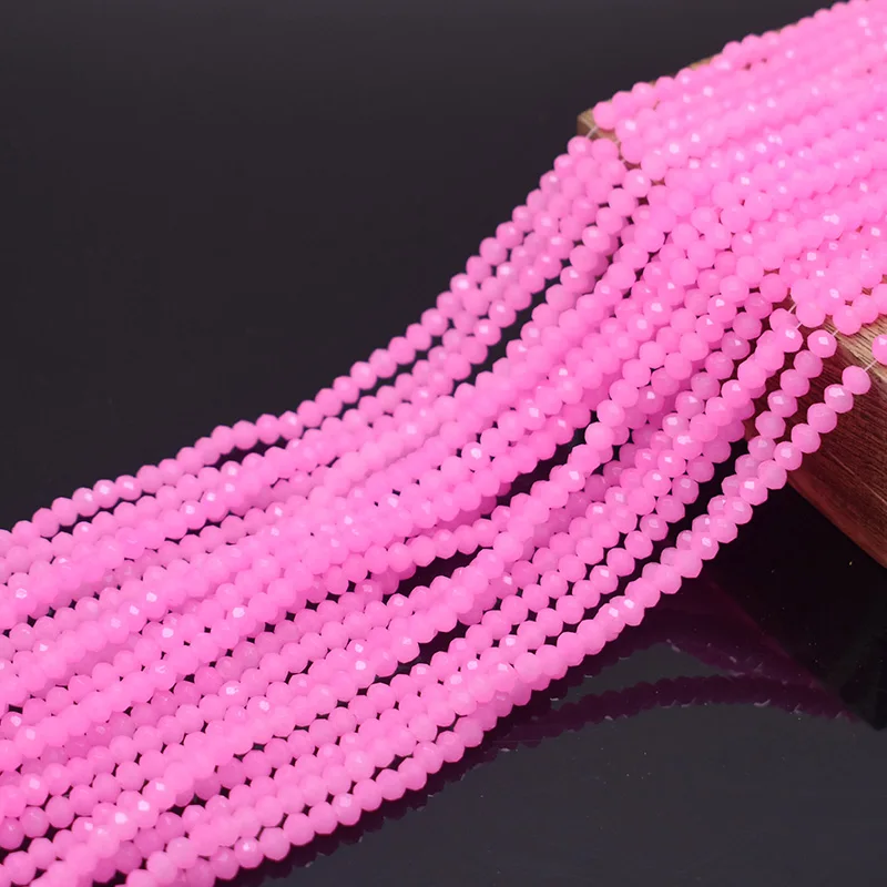 Яркие персиковые Розовые 1 2 3 4 6 8 мм окрашенные Круглые Хрустальные стеклянные бусины граненые стеклянные бусины россыпью