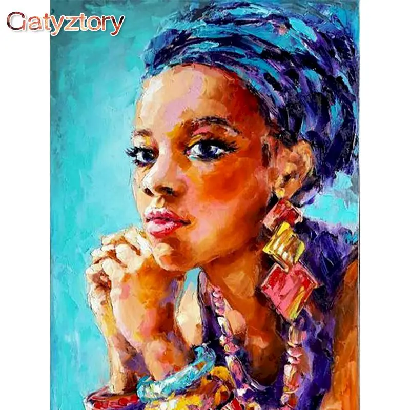

GATYZTORY Frame Women Diy Painting By Numbers Kits For Adults Wall Art Canvas Painting Handpainted Coloring By Numbers For Diy A