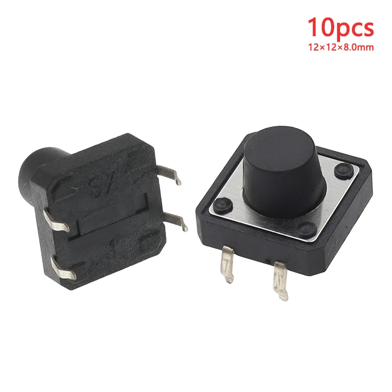 10 шт. 12x12 тактовый переключатель вертикальный 12*12*4,3/4.5/5/6/7/8/9/10/11/12/13 мм микро 4Pin самосброс электронный кнопочный прерыватель