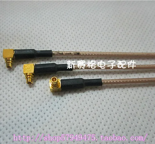 MMCX -JW1. 0 50 евро-1,0 Мужская внутренняя игла, односторонний локоть плюс 10 см RG178 питатель