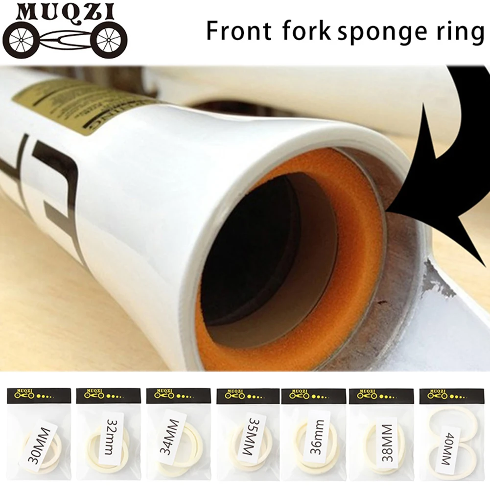 

MUQZI 2pcs Bicycle Front Fork Sponge Ring Oil Foam Absorb Seal 30/32/34/35/36/38/40mm Forks Mountain Bike Accessories