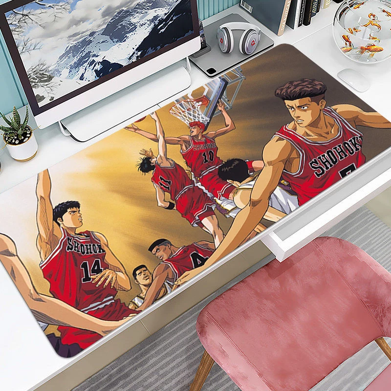 

Настольный коврик, игровые аксессуары, Удлиненный коврик, игровой коврик Slam Dunk Mouse, офисный ковер, скоростная клавиатура аниме Xxl, коврики для компьютера, ПК Rgb