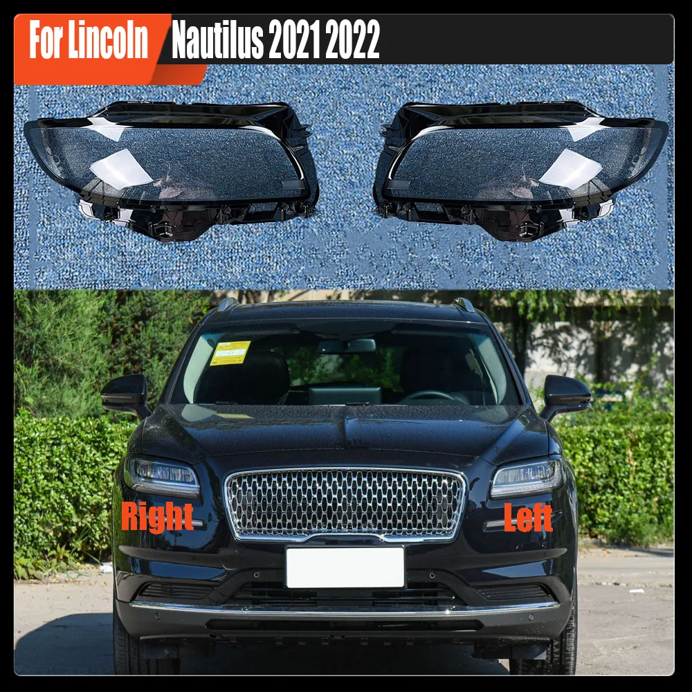 

For Lincoln Nautilus 2021 2022 Headlamp Cover Transparent Lamp Shade Shell Lens Plexiglass Replace Original Lampshade