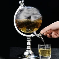 creative globe liquor beer whiskey dispenser 1 5l transparent wine dispenser drink container home bar accessories