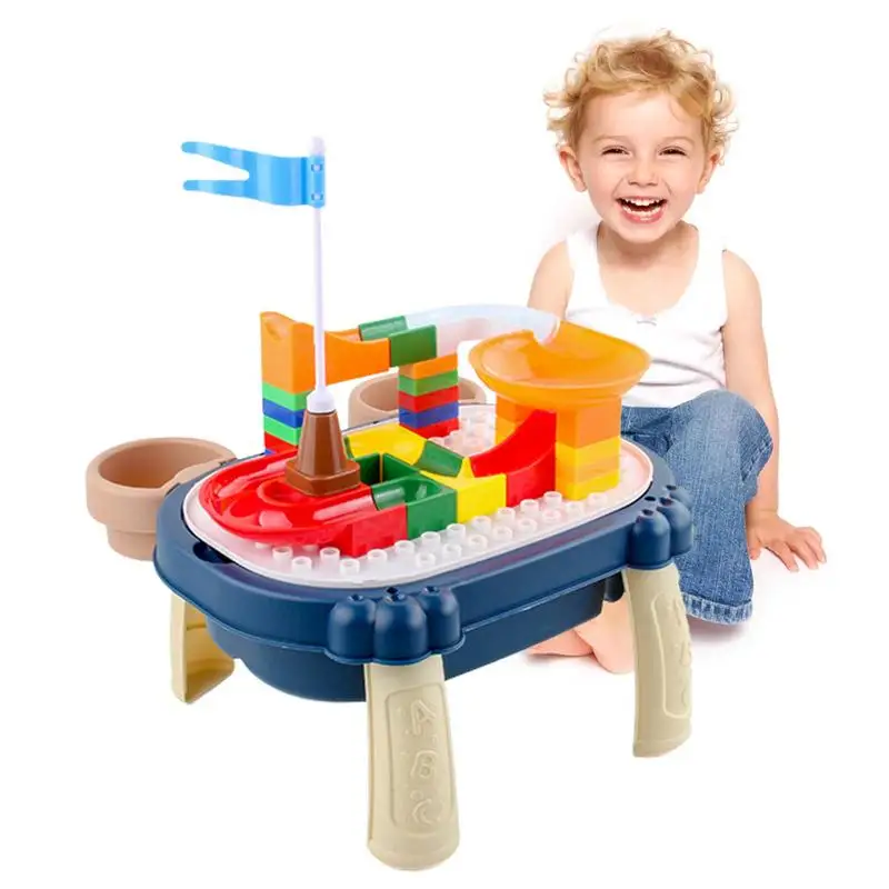 

Toddler Activity Table Kids Sensory Play Table Set 2 In 1 Building Painting Activity Table For Toddlers Educational Learning