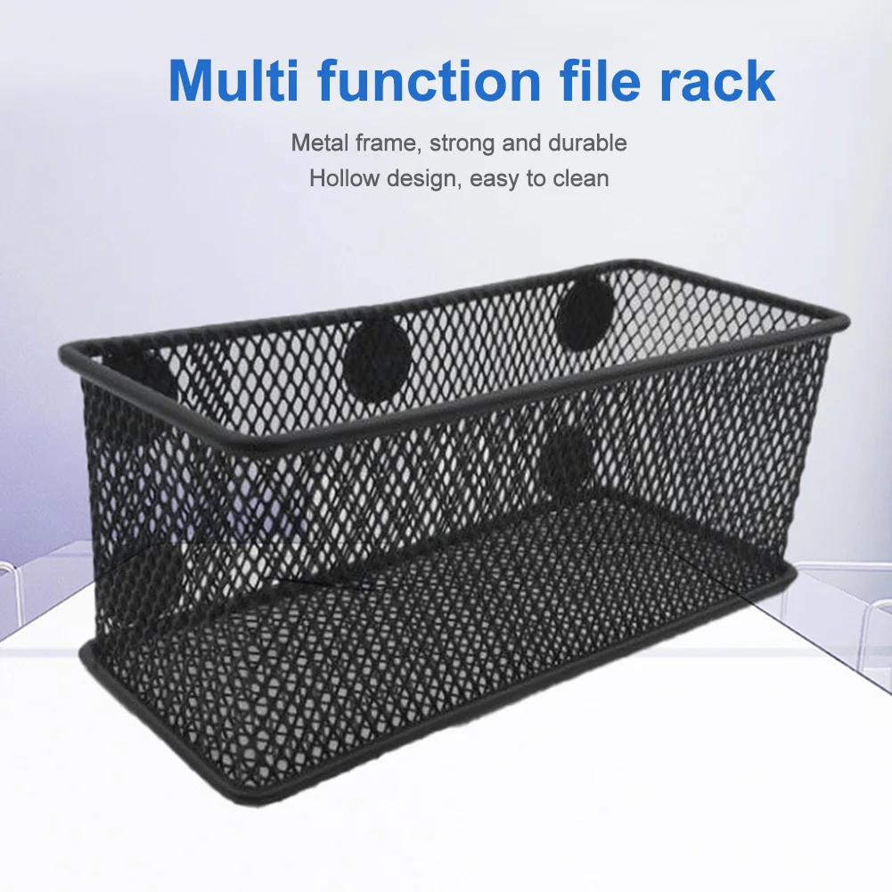 

3pcs Magnetic Basket Set Mesh Organizer Desk Storage Non Slip Solid In Locker School Easy Install Multi Purpose Pen Holder