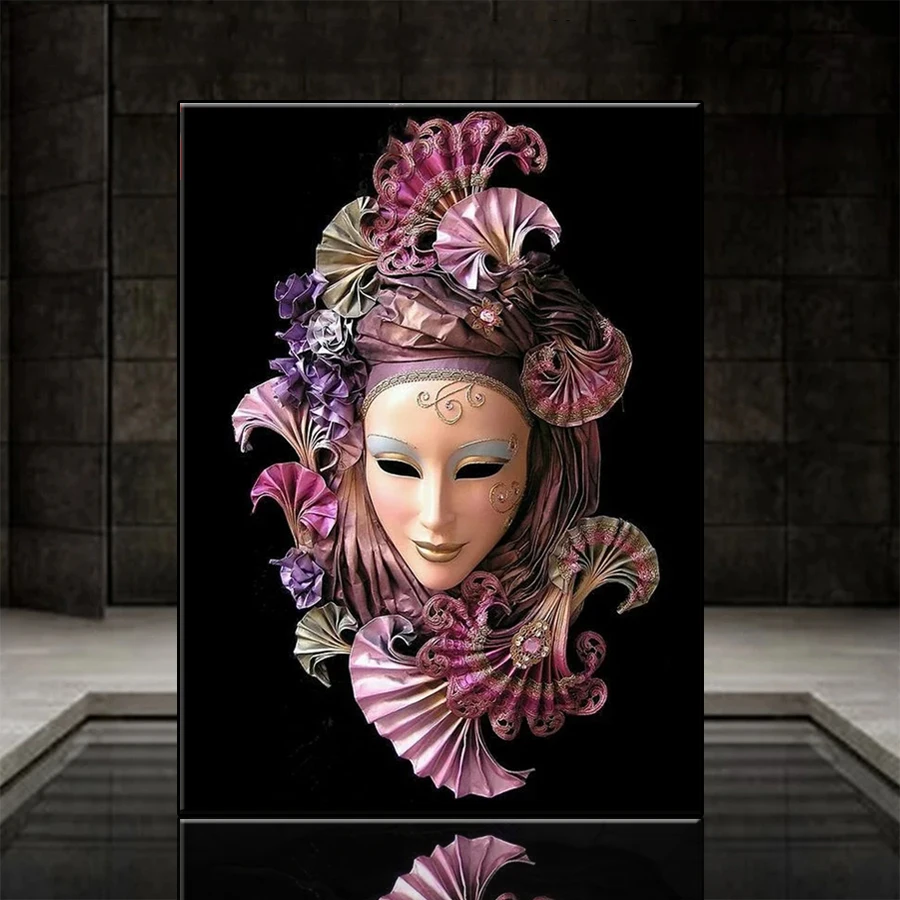 Diy Алмазная вышивка Женская маска для лица картина полная квадратная/круглая