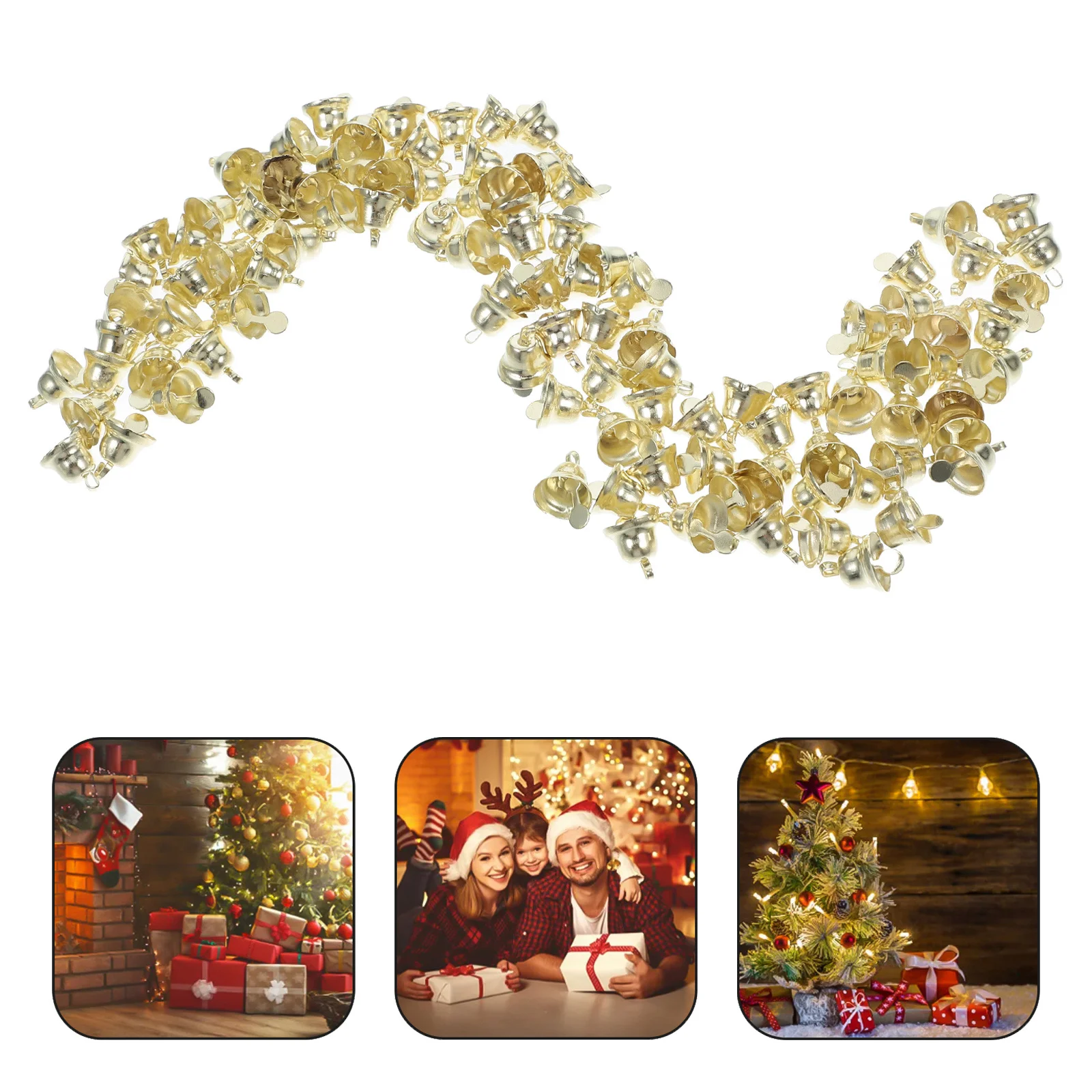 

NICEXMAS Золотые пластиковые колокольчики 100 шт