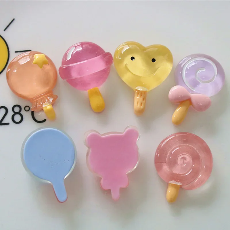 10 шт. прозрачные украшения для волос в виде леденца