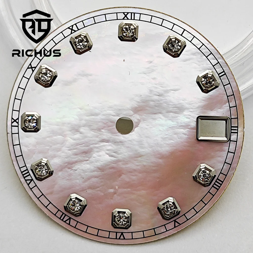 RICHUS NH35 Циферблат 28,5 мм Циферблат часов Diamond Mark Fit NH34 NH35 NH36 Механизм Аксессуары для часов (art.: 3920ced15446b) - 3920ced15446b