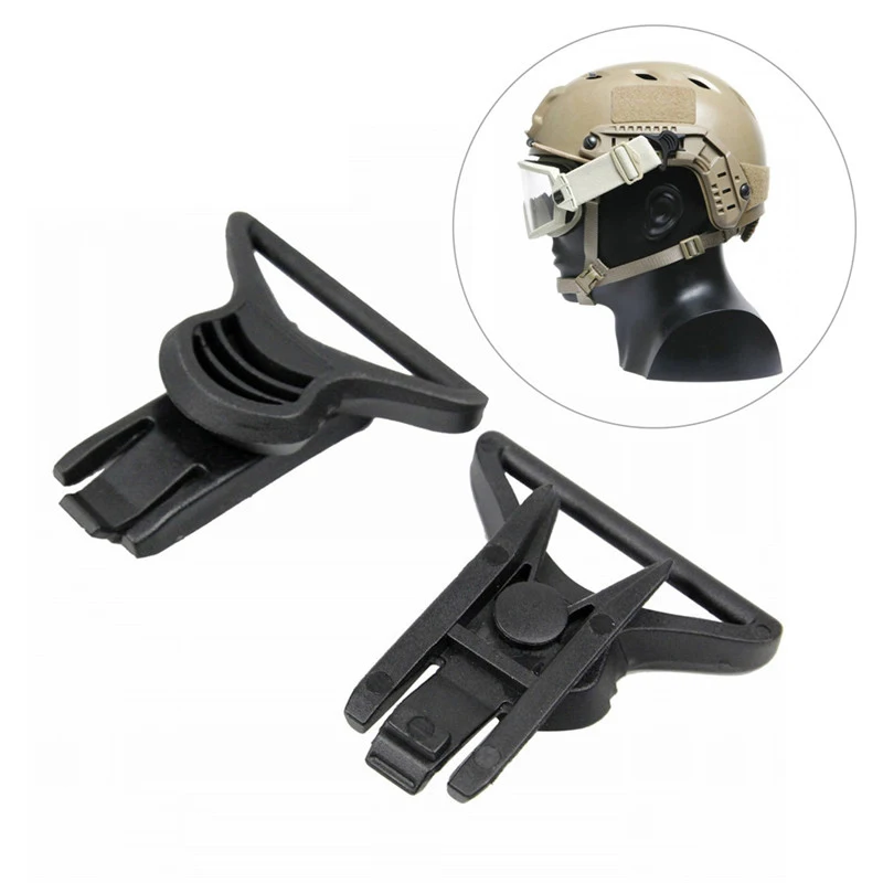 

Tactical Fast Helmet Goggle Swivel Clips Set For Helmet Side Rails Wargame Paintball Airsoft Combat Mount Helmet Accessory